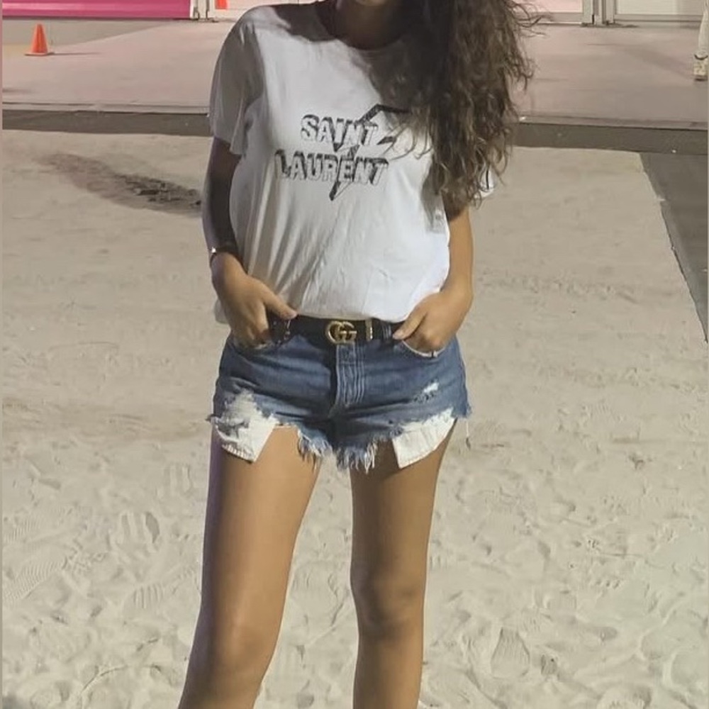 Saint Laurent Lightning Bolt White Tee - Picture 4 of 4